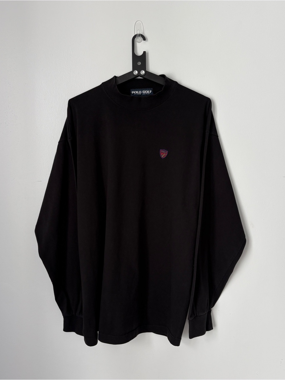 Polo golf vintage Black Long-Sleeve Crew Neck Shirt